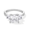 Thumbnail Image 0 of 4 CT. T.W. Princess-Cut Certified Lab-Created Diamond Three Stone Engagement Ring in 14K White Gold (F/SI2)