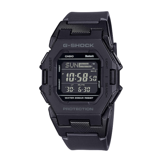 Men’s Casio G-Shock Classic Black Resin Digital Watch with Step Tracker and Black Dial (Model: Gdb500-1)