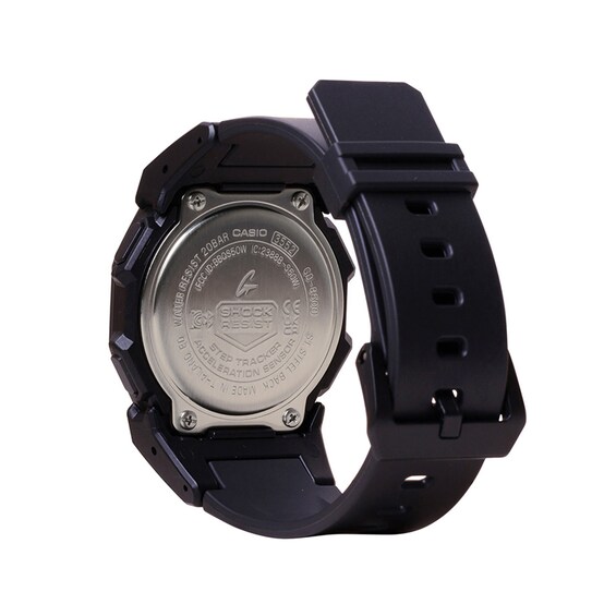 Men’s Casio G-Shock Classic Black Resin Digital Watch with Step Tracker and Black Dial (Model: Gdb500-1)