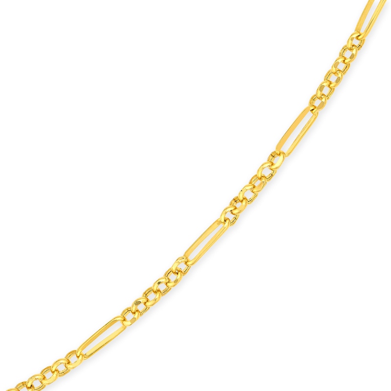 Main Image 2 of 2.8mm Rolo and Paper Clip Chain Necklace in Hollow 14K Gold - 16”