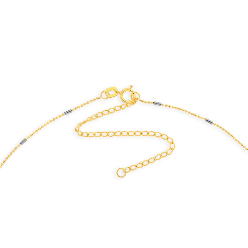Main Image 3 of 0.95mm Diamond-Cut Saturn Chain Necklace in Solid 14K Two-Tone Gold - 16”