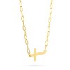 Thumbnail Image 2 of Sideways Cross Necklace in 14 Gold