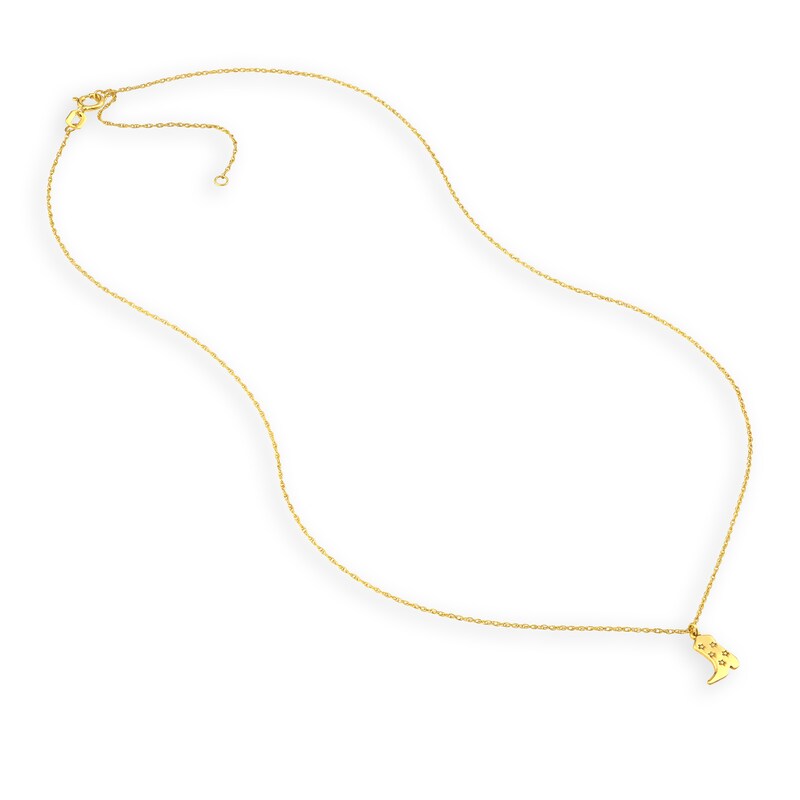 Main Image 2 of Cowboy Boot Pendant in 14K Gold
