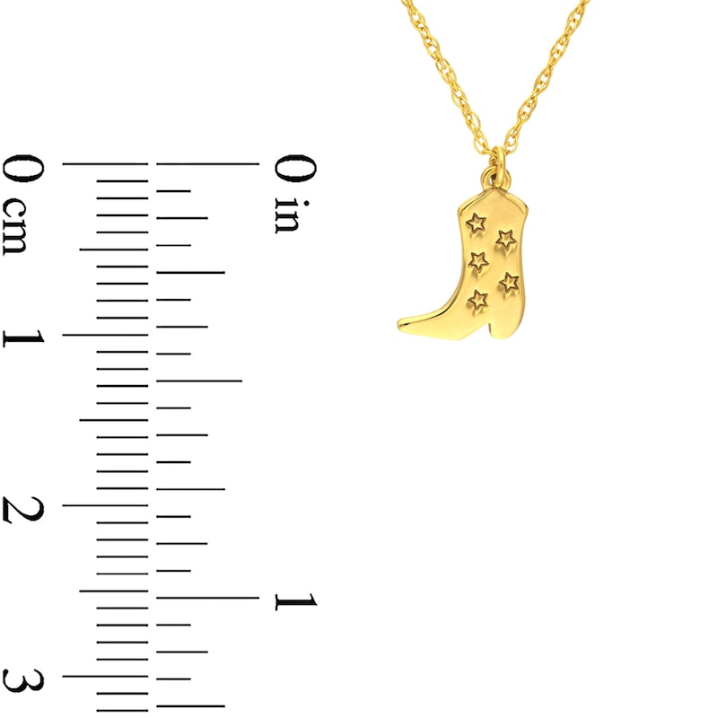 Main Image 4 of Cowboy Boot Pendant in 14K Gold