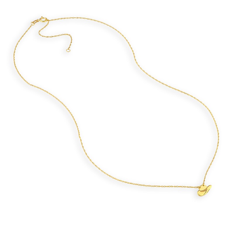 Main Image 2 of Mini Cowboy Hat Pendant in 14K Gold