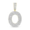 Thumbnail Image 1 of 1-1/3 CT. T.W. Baguette and Round Diamond Letter "O" Initial Necklace Charm in 10K Gold