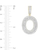 Thumbnail Image 2 of 1-1/3 CT. T.W. Baguette and Round Diamond Letter "O" Initial Necklace Charm in 10K Gold