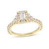 Thumbnail Image 1 of 1-1/4 CT. T.W. Emerald-Cut Diamond Frame Tri-Sides Engagement Ring in 14K Gold