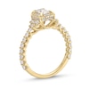 Thumbnail Image 3 of 1-1/4 CT. T.W. Emerald-Cut Diamond Frame Tri-Sides Engagement Ring in 14K Gold