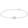 Thumbnail Image 1 of 1/20 CT. T.W. Diamond Pear-Shaped Frame Chain Bracelet in 10K White Gold - 7.5"