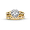 Thumbnail Image 4 of 1-1/4 CT. T.W. Multi-Diamond Vintage-Style Bridal Set in 14K Gold