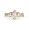 Thumbnail Image 4 of 3/4 CT. T.W. Marquise and Round Diamond Frame Past Present Future® Vintage-Style Engagement Ring in 14K Gold