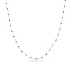 Thumbnail Image 1 of Blue Enamel Bead Station Chain Necklace in 14K Gold