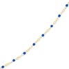 Thumbnail Image 2 of Blue Enamel Bead Station Chain Necklace in 14K Gold