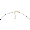 Thumbnail Image 3 of Blue Enamel Bead Station Chain Necklace in 14K Gold