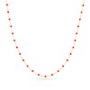 Thumbnail Image 1 of Neon Pink Enamel Bead Station Chain Necklace in 14K Gold