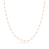 Thumbnail Image 1 of Pink Enamel Bead Station Chain Necklace in 14K Gold