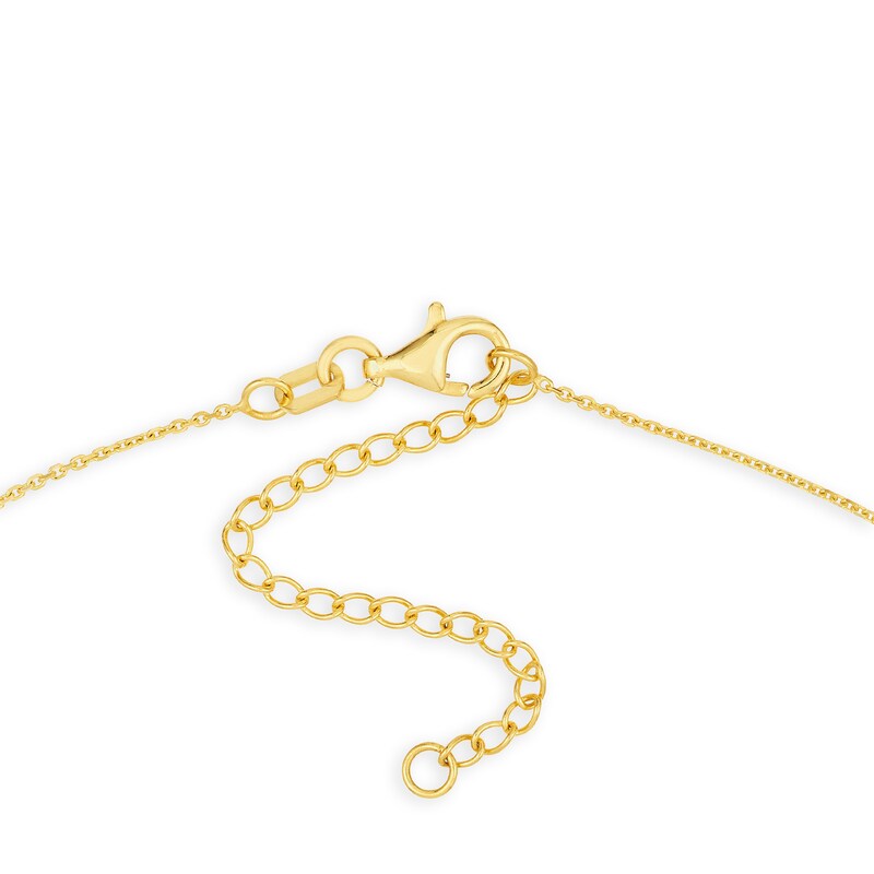 Main Image 3 of Turquoise Enamel Heart Necklace in 14K Gold