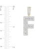 Thumbnail Image 2 of 1-1/4 CT. T.W. Baguette and Round Diamond Letter "F" Initial Necklace Charm in 10K Gold