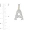 Thumbnail Image 2 of 1-1/4 CT. T.W. Baguette and Round Diamond Letter "A" Initial Necklace Charm in 10K Gold