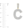 Thumbnail Image 2 of 1-1/5 CT. T.W. Baguette and Round Diamond Letter "C" Initial Necklace Charm in 10K Gold