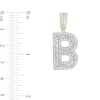Thumbnail Image 2 of 1-1/4 CT. T.W. Baguette and Round Diamond Letter "B" Initial Necklace Charm in 10K Gold