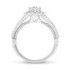 Thumbnail Image 3 of Enchanted Disney Ariel 3/4 CT. T.W. Princess-Cut Diamond Scallop Frame Split Shank Engagement Ring in 14K White Gold