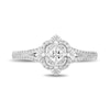 Thumbnail Image 3 of Enchanted Disney Ariel 3/4 CT. T.W. Princess-Cut Diamond Scallop Frame Split Shank Engagement Ring in 14K White Gold