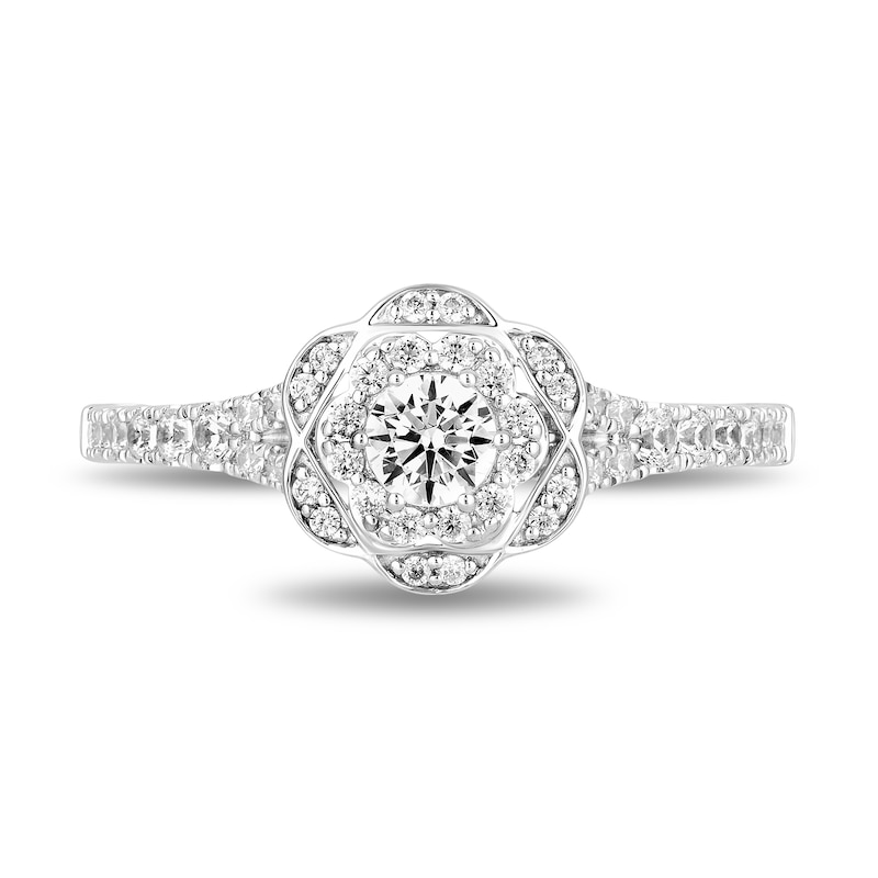 Main Image 4 of Collector’s Edition Enchanted Disney Sleeping Beauty 65th Anniversary Diamond Flower Engagement Ring in 14K White Gold