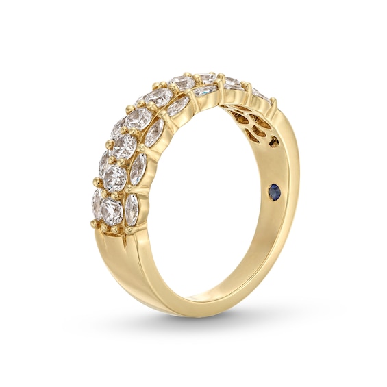 Vera Wang Love Collection 1 CT. T.w. Marquise and Round Diamond Triple Row Anniversary Band in 14K Gold