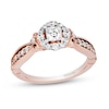 Thumbnail Image 1 of Enchanted Disney Cinderella 3/4 CT. T.W. Princess-Cut Diamond Open Frame Engagement Ring in 14K Rose Gold