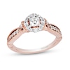 Thumbnail Image 0 of Enchanted Disney Cinderella 3/4 CT. T.W. Princess-Cut Diamond Open Frame Engagement Ring in 14K Rose Gold