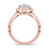 Thumbnail Image 3 of Enchanted Disney Cinderella 3/4 CT. T.W. Princess-Cut Diamond Open Frame Engagement Ring in 14K Rose Gold