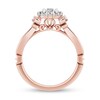 Thumbnail Image 2 of Enchanted Disney Cinderella 3/4 CT. T.W. Princess-Cut Diamond Open Frame Engagement Ring in 14K Rose Gold