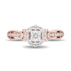 Thumbnail Image 3 of Enchanted Disney Cinderella 3/4 CT. T.W. Princess-Cut Diamond Open Frame Engagement Ring in 14K Rose Gold