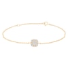 Thumbnail Image 1 of 1/20 CT. T.W. Diamond Cushion-Shaped Frame Chain Bracelet in 10K Gold - 7.5"