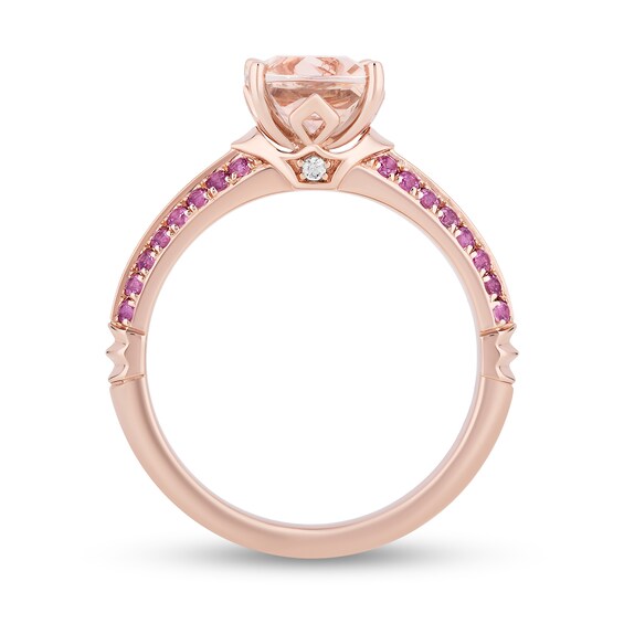 Collector’s Edition Enchanted Disney Sleeping Beauty 65th Anniversary Morganite Engagement Ring in 14K Rose Gold