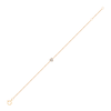 Thumbnail Image 2 of 1/20 CT. T.W. Diamond Heart-Shaped Frame Chain Bracelet in 10K Gold - 7.5"