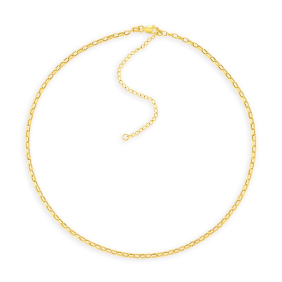 2.15mm Oval Rolo Chain Necklace in Hollow 14K Gold - 16â