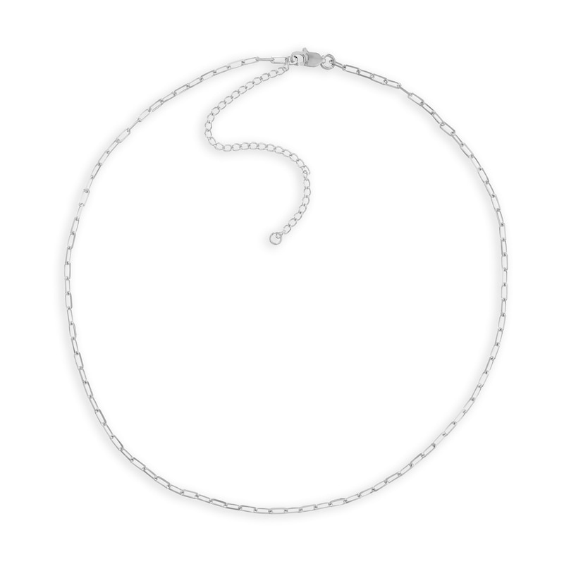 Main Image 1 of 1.95mm Diamond-Cut Forzatina Cable Chain Necklace in Solid 14K White Gold - 16”