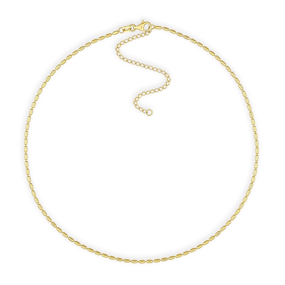 1.5mm Barrel Bead Chain Necklace in Solid 14K Gold - 16”