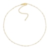 Thumbnail Image 1 of 1.35mm Diamond-Cut Saturn Bead Station Chain Necklace in Solid 14K Gold - 16”