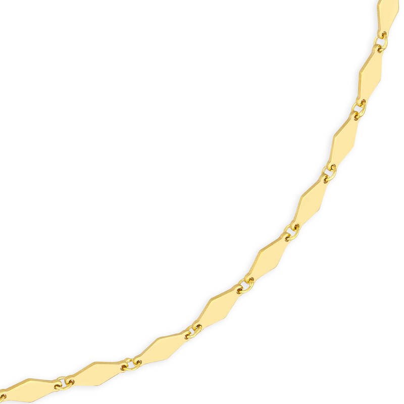 Main Image 2 of 2.66mm Mirror Flat Link Chain Necklace in Solid 14K Gold - 16”