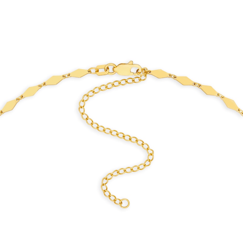 Main Image 3 of 2.66mm Mirror Flat Link Chain Necklace in Solid 14K Gold - 16”