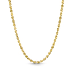 3.0mm Silk Rope™ Chain Necklace in Solid 14K Gold - 20”