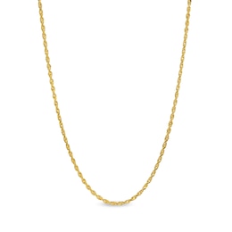 2.4mm Diamond-Cut Glitter Rope Chain Necklace in Solid 14K Gold - 18"