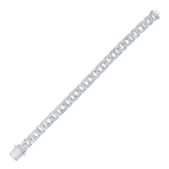 2-1/2 CT. T.w. Diamond Figarucci Chain Bracelet in 10K White Gold - 8.5"