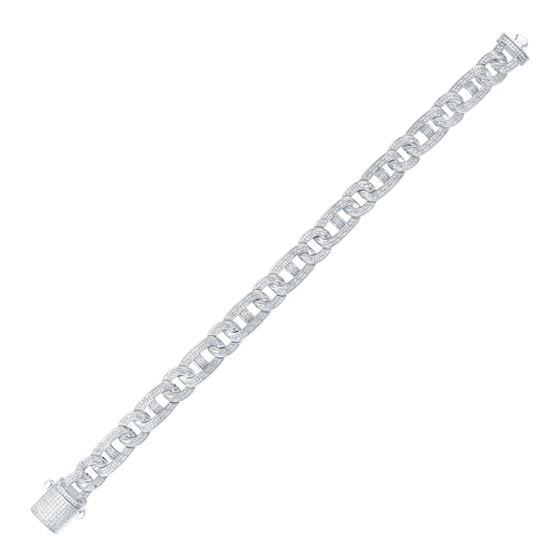 Main Image 1 of 2-1/2 CT. T.W. Diamond Figarucci Chain Bracelet in 10K White Gold - 8.5"