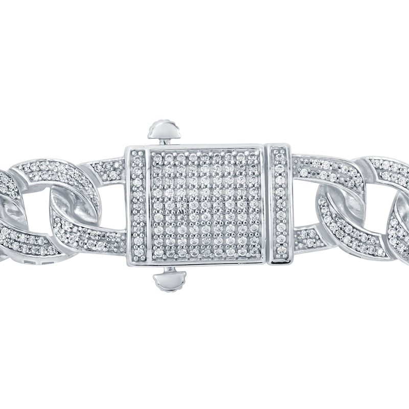 Main Image 2 of 2-1/2 CT. T.W. Diamond Figarucci Chain Bracelet in 10K White Gold - 8.5"