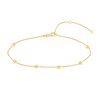 Thumbnail Image 1 of Star Station Anklet in Solid 14K Gold - 10”